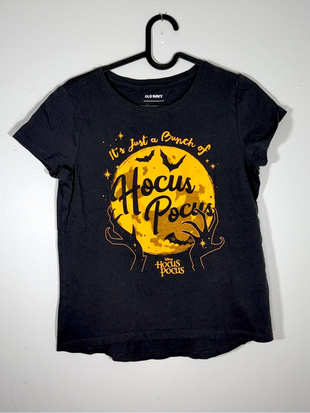Old Navy Disney Hocus Pocus Halloween Graphic Tee XL Kids 14-16 Black/Grey